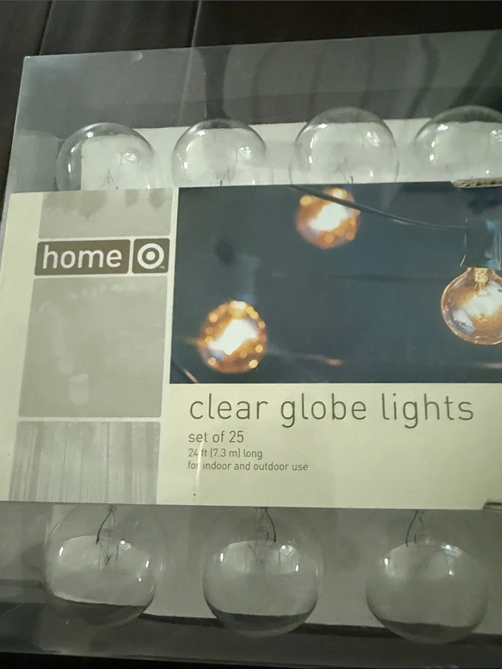 NWOT Target Home Clear Globe String Lights - Clear Bulbs